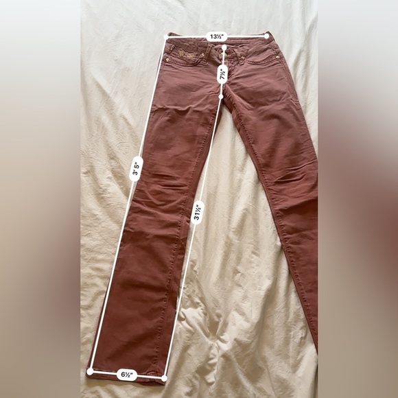 Robin’s Jean Women’s Size 25 Burgundy Bootcut Jeans Gold Embroidered Wings Y2K - Picture 13 of 13